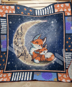 Buy Fox I Love You To The Moon And Back Quilt Blanket & Quilt Bedding Set Great Customized Blanket Gifts For Birthday Christmas Thanksgiving