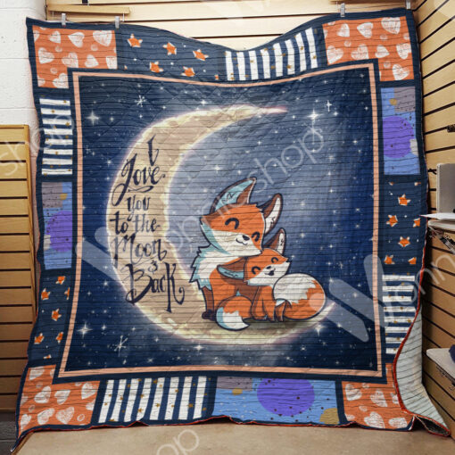 Buy Fox I Love You To The Moon And Back Quilt Blanket & Quilt Bedding Set Great Customized Blanket Gifts For Birthday Christmas Thanksgiving