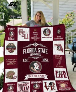 Buy Florida State Seminoles Quilt Blanket & Quilt Bedding Set 01