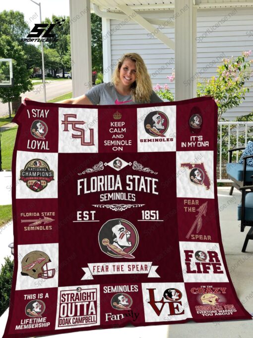 Buy Florida State Seminoles Quilt Blanket & Quilt Bedding Set 01