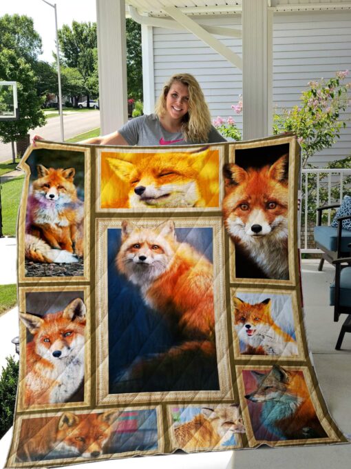 Buy Fox Picture Art Quilt Blanket & Quilt Bedding Set Great Customized Blanket Gifts For Birthday Christmas Thanksgiving