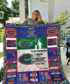 Buy Florida Gators  To My Grandson  Love Grandmom Quilt Blanket & Quilt Bedding Set