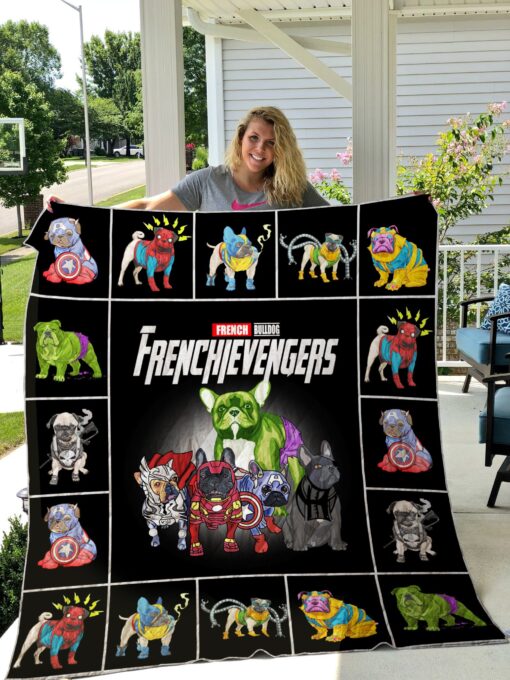 Buy French Bulldog Avengers Quilt Blanket & Quilt Bedding Set Great Customized Blanket Gifts For Birthday Christmas Thanksgiving