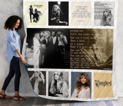 Buy Fleetwood Mac Song Lyrics Quilt Blanket & Quilt Bedding Set 02