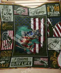 Buy Fishing Is My Life Quilt Blanket & Quilt Bedding Set Great Customized Gifts For Birthday Christmas Thanksgiving Perfect Gifts For Fishing Lover