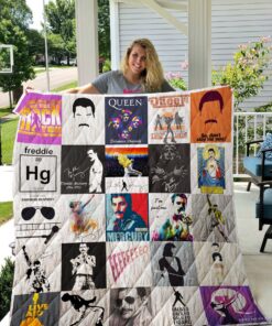 Buy Freddie Mercury T-Shirt Quilt Blanket & Quilt Bedding Set For Fans