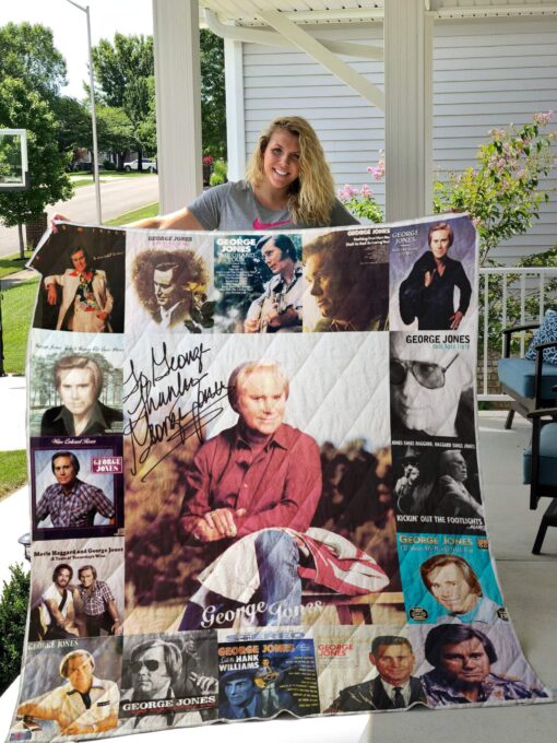 Buy George Jones Quilt Blanket & Quilt Bedding Set For Fans Ver 17