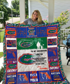 Buy Florida Gators  To My Grandson  Love Grandpa Quilt Blanket & Quilt Bedding Set