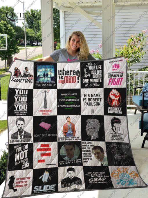 Buy Fight Club T-Shirt Quilt Blanket & Quilt Bedding Set Ver25