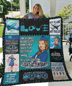 Buy Flight Attendant Let Your Dreams Take Flight Quilt Blanket & Quilt Bedding Set Great Customized Blanket Gifts For Birthday Christmas Thanksgiving - Meteew