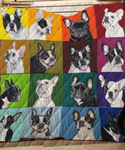 Buy Frenchies Dogs Portrait Collection Quilt Blanket & Quilt Bedding Set Great Customized Blanket Gifts For Birthday Christmas Thanksgiving