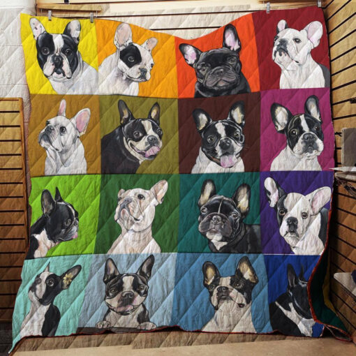 Buy Frenchies Dogs Portrait Collection Quilt Blanket & Quilt Bedding Set Great Customized Blanket Gifts For Birthday Christmas Thanksgiving