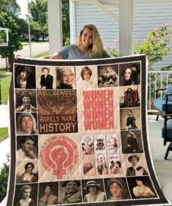 Buy Feminist Well Behaved Women Rarely Make History Quilt Blanket & Quilt Bedding Set Great Customized Blanket Gifts For Birthday Christmas Thanksgiving