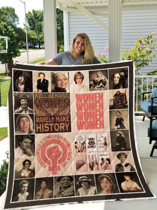 Buy Feminist Well Behaved Women Rarely Make History Quilt Blanket & Quilt Bedding Set Great Customized Blanket Gifts For Birthday Christmas Thanksgiving