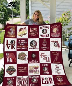 Buy Florida State Seminoles Quilt Blanket & Quilt Bedding Set 02