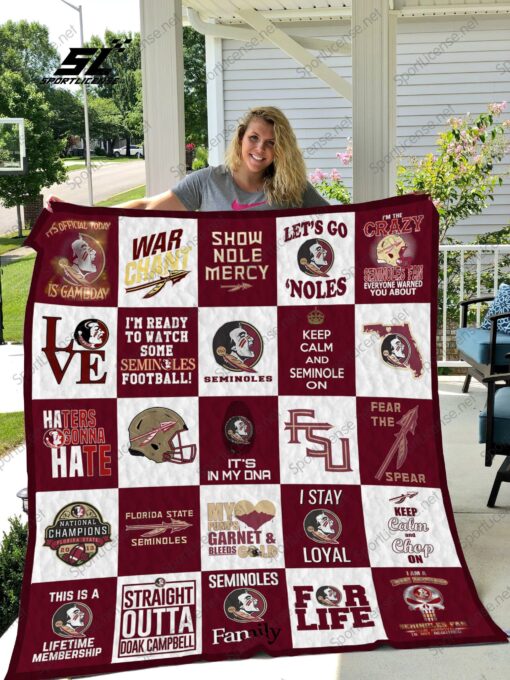 Buy Florida State Seminoles Quilt Blanket & Quilt Bedding Set 02