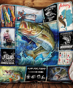 Buy Fishing Time Plan For Today Quilt Blanket & Quilt Bedding Set Great Customized Gifts For Birthday Christmas Thanksgiving Perfect Gifts For Fishing Lover