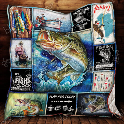 Buy Fishing Time Plan For Today Quilt Blanket & Quilt Bedding Set Great Customized Gifts For Birthday Christmas Thanksgiving Perfect Gifts For Fishing Lover