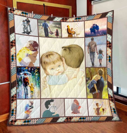 Buy Father And Daughter Best Friends For Life Quilt Blanket & Quilt Bedding Set Great Customized Blanket Gifts For Birthday Christmas Thanksgiving