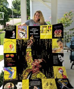 Buy Freddie Mercury T-Shirt Quilt Blanket & Quilt Bedding Set