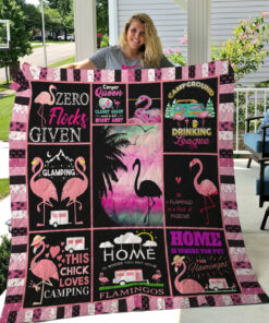 Buy Flamingo Campground Drinking League Quilt Blanket & Quilt Bedding Set Great Customized Blanket Gifts For Birthday Christmas Thanksgiving Flamingo Lovers