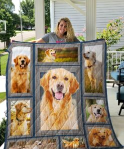 Buy Golden Retriever Natural Quilt Blanket & Quilt Bedding Set Great Customized Blanket Gifts For Birthday Christmas Thanksgiving