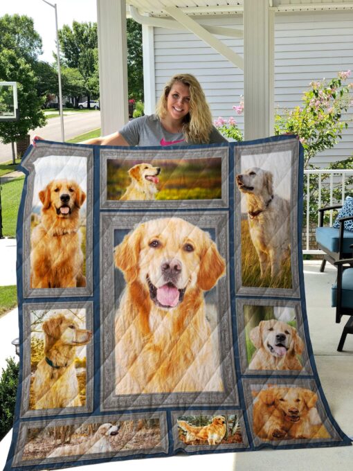 Buy Golden Retriever Natural Quilt Blanket & Quilt Bedding Set Great Customized Blanket Gifts For Birthday Christmas Thanksgiving