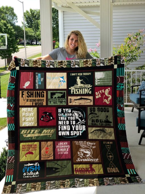 Buy Gone Fishing You Need To Find Your Own Spot Quilt Blanket & Quilt Bedding Set Great Customized Gifts For Birthday Christmas Thanksgiving Perfect Gifts For Fishing Lover