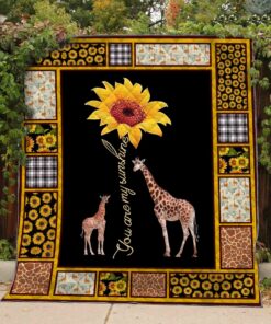 Buy Giraffe Sunflower You Are My Sunshine Quilt Blanket & Quilt Bedding Set Great Customized Blanket Gifts For Birthday Christmas Thanksgiving