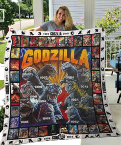 Buy Godzilla Quilt Blanket & Quilt Bedding Set Gift Ideas For Fans Loves Godzilla