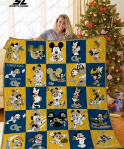 Buy Georgia Tech Yellow Jackets Disney Quilt Blanket & Quilt Bedding Set