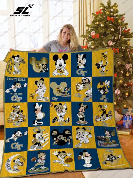 Buy Georgia Tech Yellow Jackets Disney Quilt Blanket & Quilt Bedding Set