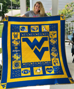 Buy Go West Virginia Mountaineers Quilt Blanket & Quilt Bedding Set Great Customized Blanket Gifts For Birthday Christmas Thanksgiving