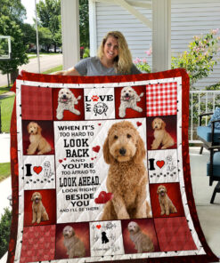 Buy Goldendoodle Look Right Beside You And I'Ll Be There Quilt Blanket & Quilt Bedding Set Great Customized Blanket Gifts For Birthday Christmas Thanksgiving