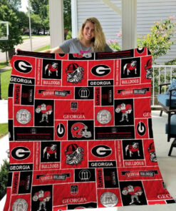 Buy Georgia Bulldogs Go Dawgs Quilt Blanket & Quilt Bedding Set Great Customized Blanket Gifts For Birthday Christmas Thanksgiving