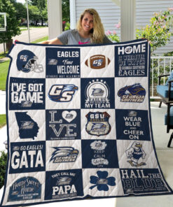 Buy Georgia Southern Eagles Quilt Blanket & Quilt Bedding Set Great Customized Blanket Gifts For Birthday Christmas Thanksgiving