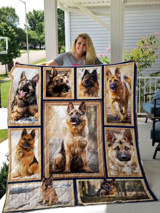 Buy German Shepherd Natural Quilt Blanket & Quilt Bedding Set Great Customized Blanket Gifts For Birthday Christmas Thanksgiving