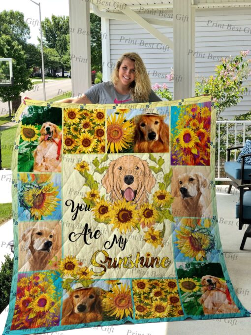 Buy Golden Sunflower You Are My Sunshine Quilt Blanket & Quilt Bedding Set Great Customized Blanket Gifts For Birthday Christmas Thanksgiving