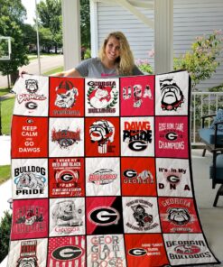 Buy Georgia Bulldogs It'S In My Dna Quilt Blanket & Quilt Bedding Set Great Customized Blanket Gifts For Birthday Christmas Thanksgiving