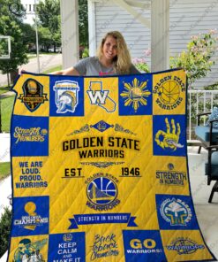 Buy Golden State Warriors Quilt Blanket & Quilt Bedding Set Ver 17