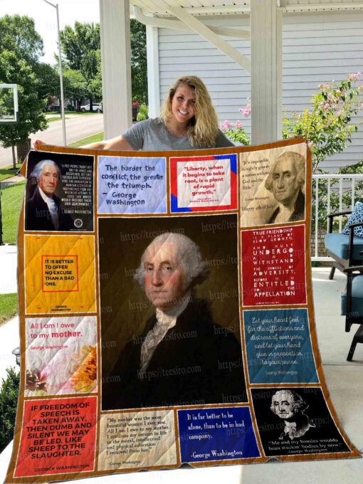 Buy George Washington Quilt Blanket & Quilt Bedding Set 01