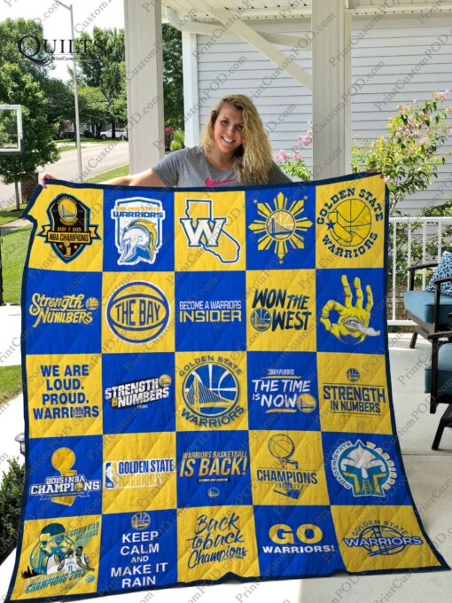 Buy Golden State Warriors Quilt Blanket & Quilt Bedding Set Ver 25