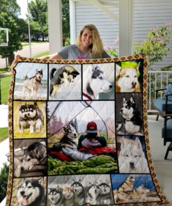 Buy Go Outside With Siberian Husky Quilt Blanket & Quilt Bedding Set Great Customized Blanket Gifts For Birthday Christmas Thanksgiving