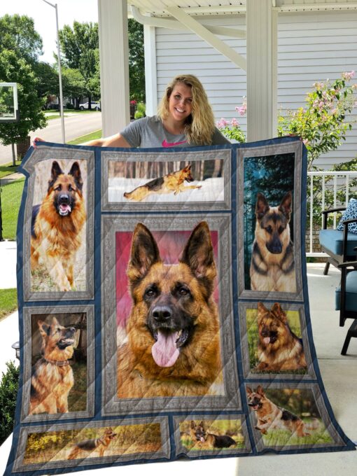 Buy German Shepherd In Every Places Quilt Blanket & Quilt Bedding Set Great Customized Blanket Gifts For Birthday Christmas Thanksgiving