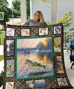 Buy Go Fishing On The Lake Quilt Blanket & Quilt Bedding Set Great Customized Blanket Gifts For Birthday Christmas Thanksgiving