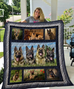 Buy German Shepherd Friends On The Grass Quilt Blanket & Quilt Bedding Set Great Customized Blanket Gifts For Birthday Christmas Thanksgiving