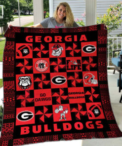 Buy Georgia Bulldogs For Life Quilt Blanket & Quilt Bedding Set Great Customized Blanket Gifts For Birthday Christmas Thanksgiving